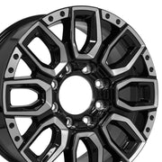 20" OEM Wheel fits GMC Sierra 2500/3500 - CV97B Gloss Black with Milled Edge 20x8.5