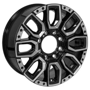 20" OEM Wheel fits GMC Sierra 2500/3500 - CV97B Gloss Black with Milled Edge 20x8.5