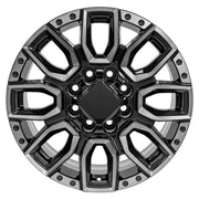 OE Wheels CV97 20x8.5 8x180 47et Gloss Black with Milled Edge with Tinted Clear Wheel SET