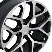 OE Wheels CV98 20x9 6x139.7 27et Gloss Black Machined Wheel SET