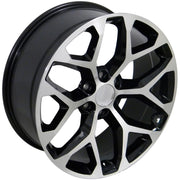 OE Wheels CV98 20x9 6x139.7 27et Gloss Black Machined Wheel SET