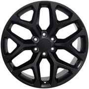 Set(4) 22x9 CV98B Satin Black - 6x139.7 +24ET with 285/45r22 Sailun TerraMax RT Tires