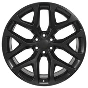 Set(4) 24x10 CV98B Satin Black - 6x139.7 +24ET with 295/35r24 Sailun Atrezzo SVR LX+ Tires &amp; TPMS