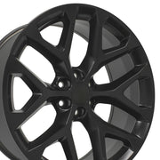 OE Wheels CV98 24x10 6x139.7 24et Satin Black Wheel SET