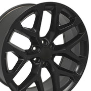OE Wheels CV98 24x10 6x139.7 24et Satin Black Wheel SET
