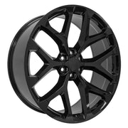 OE Wheels CV98 26x10 6x139.7 Gloss Black Wheels 295-30-26 Atlas Force UHP Tires TPMS SET