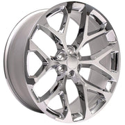 OE Wheels CV98 26x10 6x139.7 24et Chrome Wheel SET