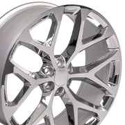 OE Wheels CV98 26x10 6x139.7 24et Chrome Wheel SET