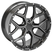 22x9.5 CV98DD Satin Black with Milled Edge - 6x139.7 +24ET