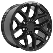 OE Wheels CV98 20x9 6x139.7 24et Gloss Black Wheel SET