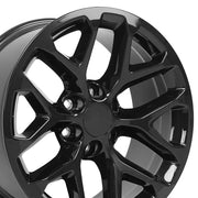 OE Wheels CV98 20x9 6x139.7 24et Gloss Black Wheel SET