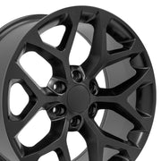 OE Wheels CV98 20x9 6x139.7 24et Satin Black Wheel SET