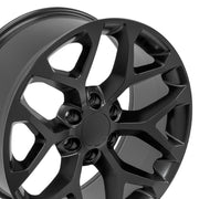 OE Wheels CV98 20x9 6x139.7 24et Satin Black Wheel SET