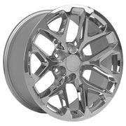 Set(4) 20x9 CV98 Chrome - 6x139.7 +24ET with 275/55r20 Bridgestone Dueler Alenza HL Plus Tires &amp; TPMS