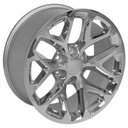 OE Wheels CV98 20x9 6x139.7 24et Chrome Wheel SET