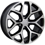 Set(4) 20x9 CV98B Gloss Black Machined - 6x139.7 +27ET with 275/55r20 Goodyear Eagle LS2 Tires &amp; TPMS