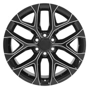 Set(4) 22x9 CV98B Gloss Black with Milled Edge - 6x139.7 +24ET with 285/45r22 Sailun TerraMax AT2 Tires &amp; TPMS