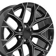 22x9 CV98B Gloss Black with Milled Edge - 6x139.7 +24ET