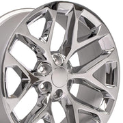 Set(4) 22x9 CV98B Chrome - 6x139.7 +24ET