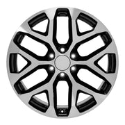 22" Replica Wheels fit Chevrolet Silverado 1500 - CV98B Gloss Black Machined 22x9, Sailun Tires Set