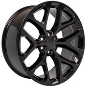 Set(4) 24x10 CV98B Gloss Black - 6x139.7 +24ET with 295/35r24 Sailun Atrezzo SVR LX+ Tires &amp; TPMS
