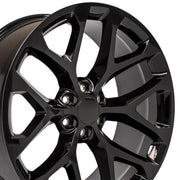 OE Wheels CV98 24x10 6x139.7 24et Gloss Black Wheel SET