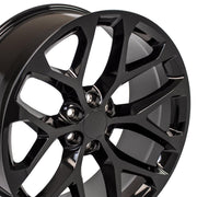 OE Wheels CV98 24x10 6x139.7 24et Gloss Black Wheel SET