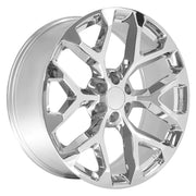 OE Wheels CV98 24x10 6x139.7 24et Chrome Wheel SET