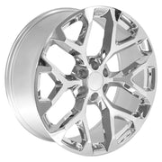 OE Wheels CV98 24x10 6x139.7 24et Chrome Wheel SET