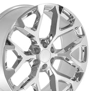 OE Wheels CV98 24x10 6x139.7 24et Chrome Wheel SET