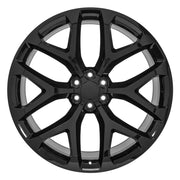 Set(4) 26x10 CV98B Gloss Black - 6x139.7 +24ET with 295/30r26 Atlas Force UHP Tires