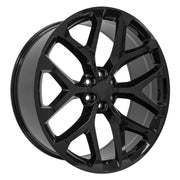 Set(4) 26x10 CV98B Gloss Black - 6x139.7 +24ET with 295/30r26 Atlas Force UHP Tires