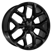 OE Wheels CV98 26x10 6x139.7 24et Satin Black Wheel SET