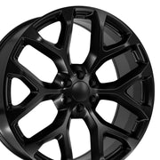 OE Wheels CV98 26x10 6x139.7 24et Satin Black Wheel SET