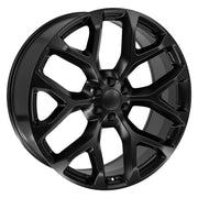 OE Wheels CV98 26x10 6x139.7 24et Satin Black Wheel SET