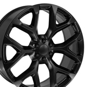 OE Wheels CV98 26x10 6x139.7 24et Satin Black Wheel SET