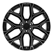 OE Wheels CV98 26x10 6x139.7 24et Gloss Black with Milled Edge Wheel SET