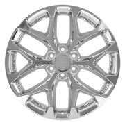 OE Wheels CV98 22x9 6x139.7 Chrome Wheels 285-45-22 Bridgestone Dueler Alenza HL Tires TPMS SET