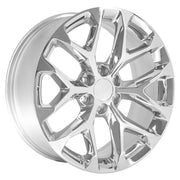 OE Wheels CV98 22x9 6x139.7 Chrome Wheels 285-45-22 Bridgestone Dueler Alenza HL Tires TPMS SET