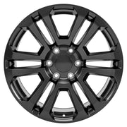 20" Replica Wheels fit GMC Sierra 1500 - CV99 Satin Black 20x9, Sailun Tires Set