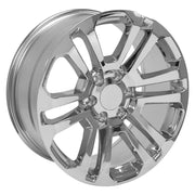 Set(4) 20x9 CV99 Chrome - 6x139.7 +31ET with 275/55r20 TBB TS-37 AT Tires