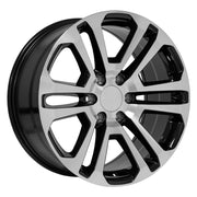 OE Wheels CV99 20x9 6x139.7 31et Gloss Black Machined Wheel SET