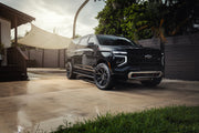 Set(4) 22x10 4P83 Gloss Black Brushed with Tinted Clear - 6x135 &amp; 6x139.7 -18ET with 285/45r22 TBB TS-37 AT Tires &amp; TPMS
