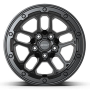 Set(4) 17x8 DF01 Satin Black - 5x127 +12ET