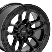 DEFIANT DF01 17x8.5 5x127 12et Satin Black Wheel SET (5)