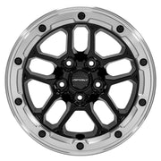 DEFIANT DF01 17x8 5x127 Gloss Black Machined Wheels 33X12.50-17 Nexen Roadian MTX Tires TPMS SET