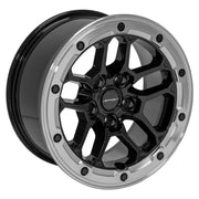 DEFIANT DF01 17x8 5x127 12et Gloss Black Machined Wheel SET