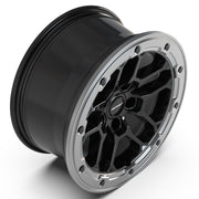 17x8 DF01 Gloss Black with Milled Edge - 5x127 +12ET