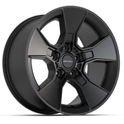 Set(4) 17x8.5 DF02 Satin Black - 5x127 +12ET with 33x12.50r17 TBB TS-57 RT Tires &amp; TPMS