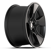 Set(5) 17x8.5 DF02 Satin Black - 5x127 +12ET